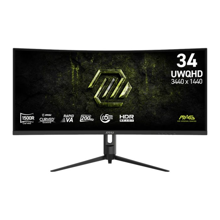 MSI MAG 342CQRF E20 | 34-inch UWQHD Curved | 200Hz Refresh Rate | 0.5ms Response | Adaptive-Sync - New - Image 1