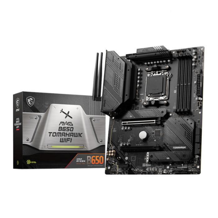 MAGB650TOMAHAWKWIFI_wr_01a MSI MAG B650 TOMAHAWK WIFI | AMD AM5 Socket | DDR5 128GB | 3x M.2 | ATX Gaming Motherboard - New - Image 1