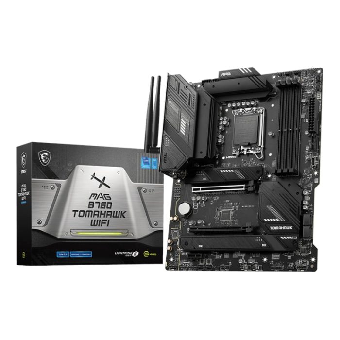 MSI MAG B760 TOMAHAWK WIFI DDR5 | Intel LGA1700 | PCIe 5.0 | ATX Gaming Motherboard - New - Image 1