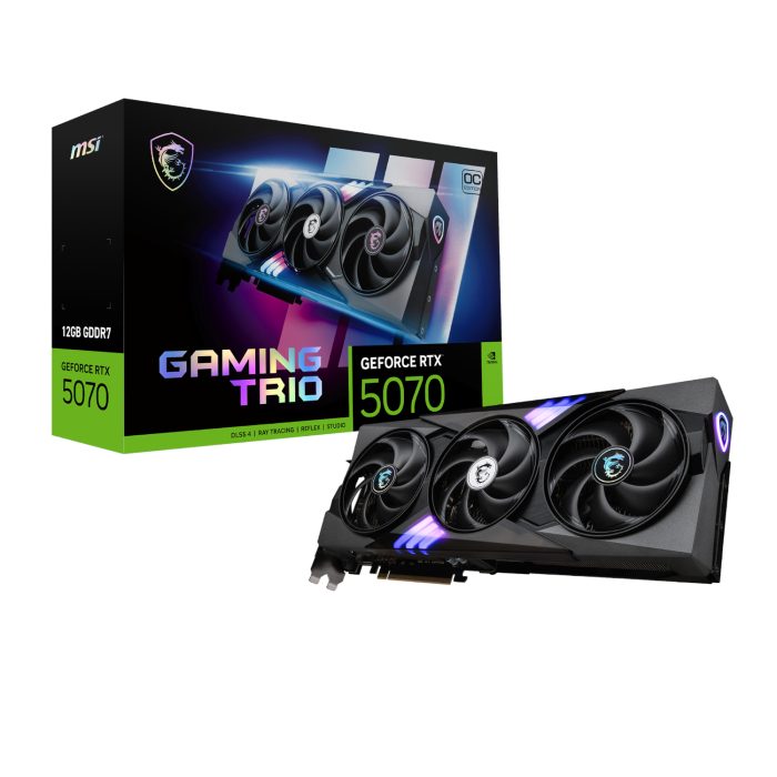MSI GeForce RTX 5070 Gaming Trio OC | 12GB GDDR7 | 6144 CUDA Cores | DisplayPort 2.1b | HDMI 2.1b - New - Image 1