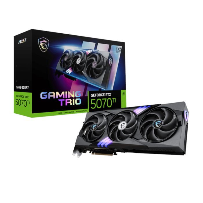 MSI_RTX5070TIGAMINGTRIOOCPLUS_wr_01a MSI GeForce RTX 5070 Ti GAMING TRIO OC PLUS | 16GB GDDR7 | NVIDIA Blackwell | PCIe Gen 5 | 2580 MHz Boost - New - Image 1