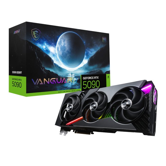 MSI GeForce RTX 5090 Vanguard SOC | NVIDIA Blackwell | 32GB GDDR7 | 512-bit | 2527MHz Boost - New - Image 1
