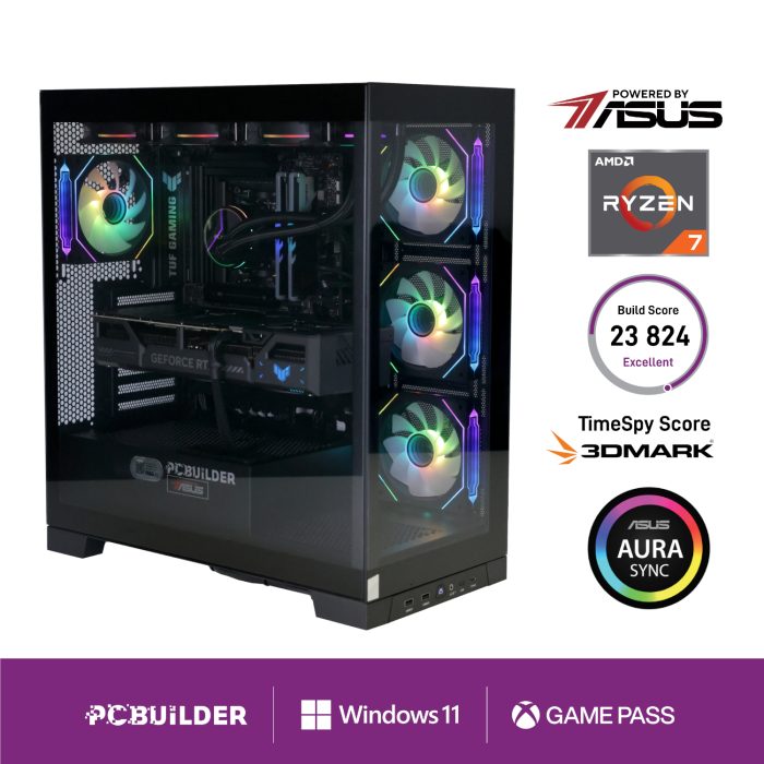 PCBuilder ARCHON | AMD Ryzen 7 7800X3D | RTX 5070 Ti 16GB | 32GB DDR5 | 1TB Gen4 NVMe - New - Image 1
