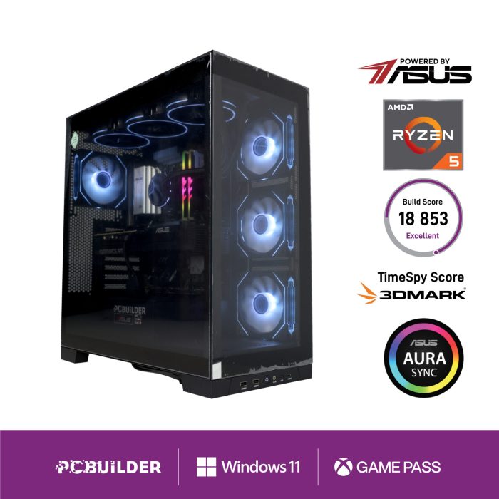 PCBuilder MAVERICK | AMD Ryzen 5 7600 | RTX 5070 12GB | 32GB DDR5 | 1TB NVMe SSD - New - Image 1