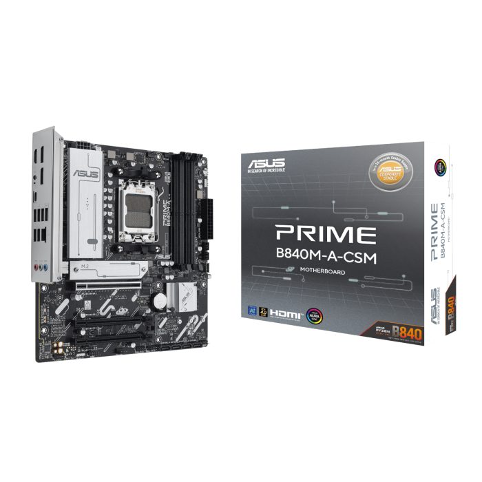 ASUS PRIME B840M-A-CSM | AM5 Socket | AMD B840 Chipset | DDR5 256GB | PCIe 4.0 - New - Image 1