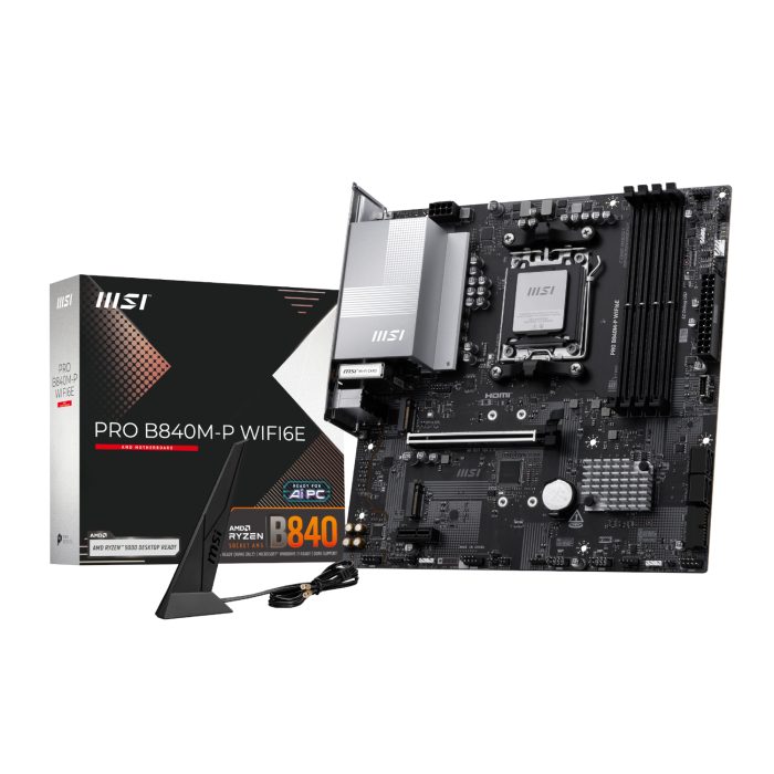 MSI PRO B840M-P | AMD AM5 Socket | Wi-Fi 6E & 2.5G LAN | DDR5 Support | PCIe 4.0 - New - Image 1