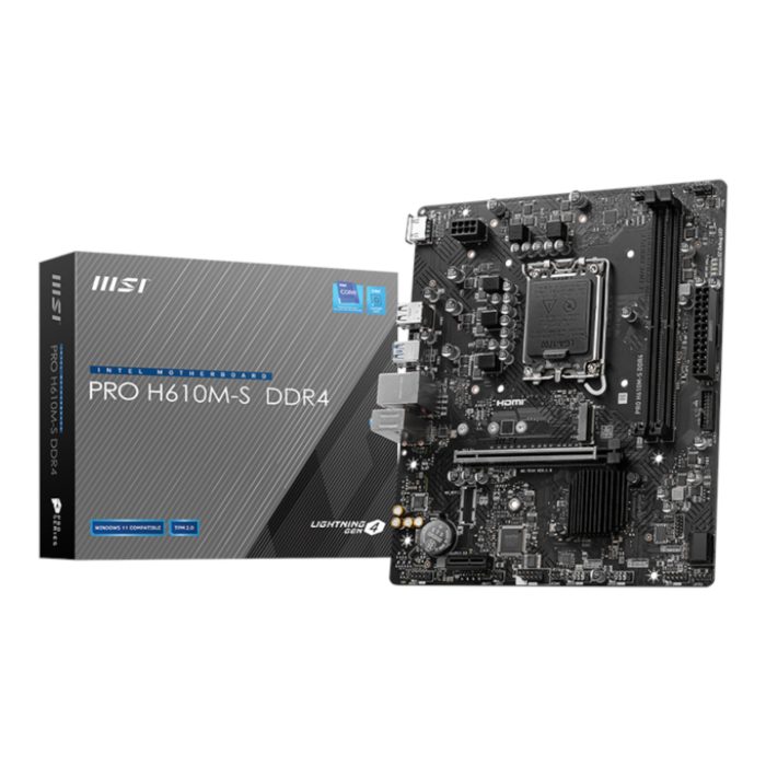 MSI H610M-S PRO | LGA1700 Socket | DDR4 3200MHz | PCIe 4.0 | mATX - New - Image 1