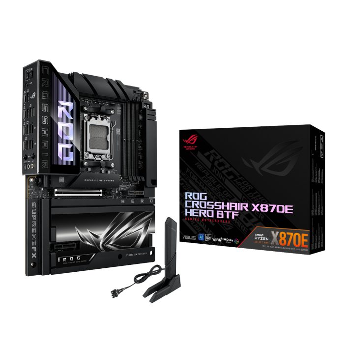 ASUS ROG Crosshair X870E Hero BTF | AMD AM5 Socket | PCIe 5.0 | Wi-Fi 7 & Dual Ethernet | DDR5 256GB - New - Image 1