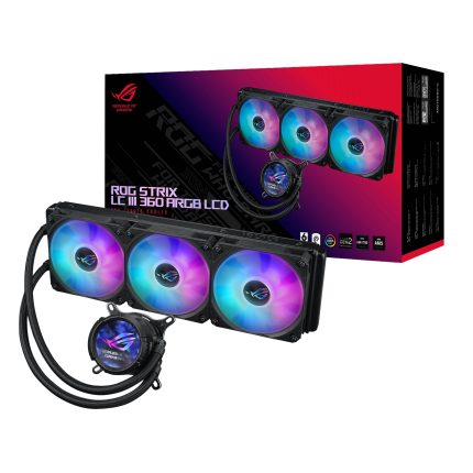 ASUS ROG Strix LC III 360 | 360mm AIO Liquid Cooler | 2.1-inch IPS LCD | ARGB Fans | Asetek Gen7 V2 Pump - New