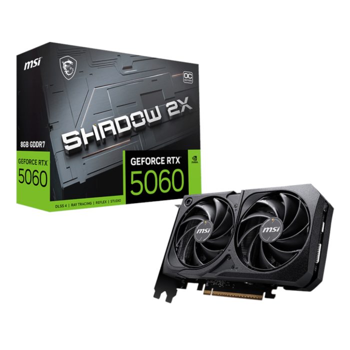 MSI GeForce RTX 5060 Shadow 2X OC | 8GB GDDR7 | 3840 CUDA Cores | 2535 MHz Boost | PCIe Gen 5 - New - Image 1