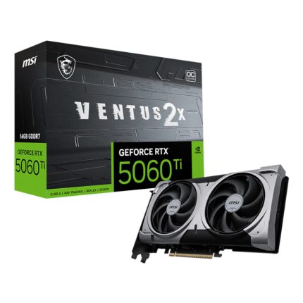 MSI GeForce RTX 5060 Ti VENTUS 2X OC PLUS | 16GB GDDR7 | 4608 CUDA Cores | 2602 MHz Boost | PCIe 5.0 - New