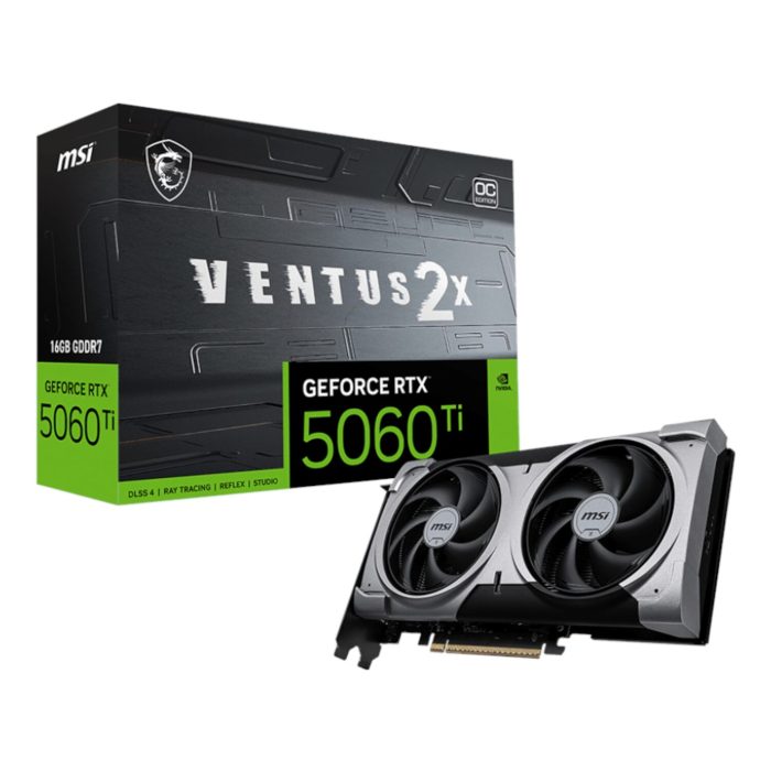 MSI GeForce RTX 5060 Ti VENTUS 2X OC PLUS | 16GB GDDR7 | 4608 CUDA Cores | 2602 MHz Boost | PCIe 5.0 - New - Image 1