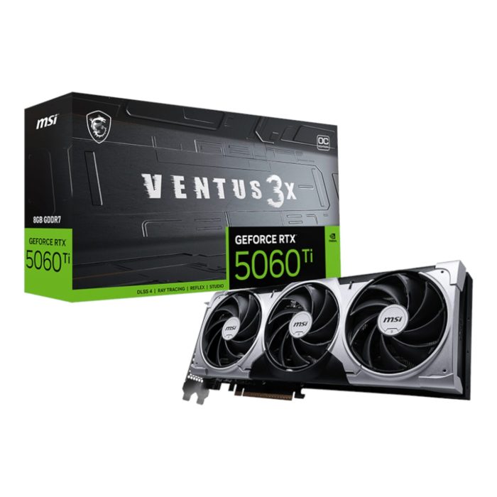 MSI GeForce RTX 5060 Ti VENTUS 3X OC | 16GB GDDR7 | 4608 CUDA Cores | 2602MHz Boost - New - Image 1