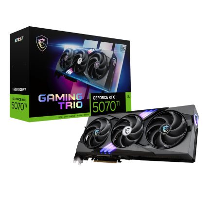 MSI GeForce RTX 5070 Ti GAMING TRIO OC | 16GB GDDR7 | 2580 MHz Boost | PCI-E Gen 5 | 256-bit - New
