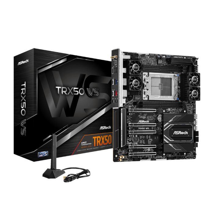 ASRock TRX50 WS | AMD sTR5 Socket | EATX Workstation Motherboard | DDR5 ECC Up to 1TB | PCIe 5.0 - New - Image 1