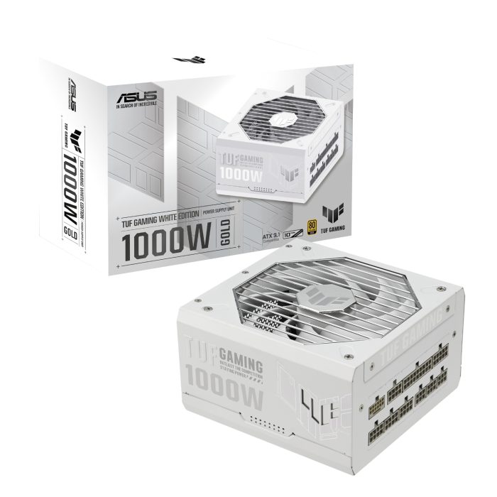 ASUS TUF Gaming PSU | 1000W | 80 PLUS Gold | ATX 3.1 Modular | White - New - Image 1
