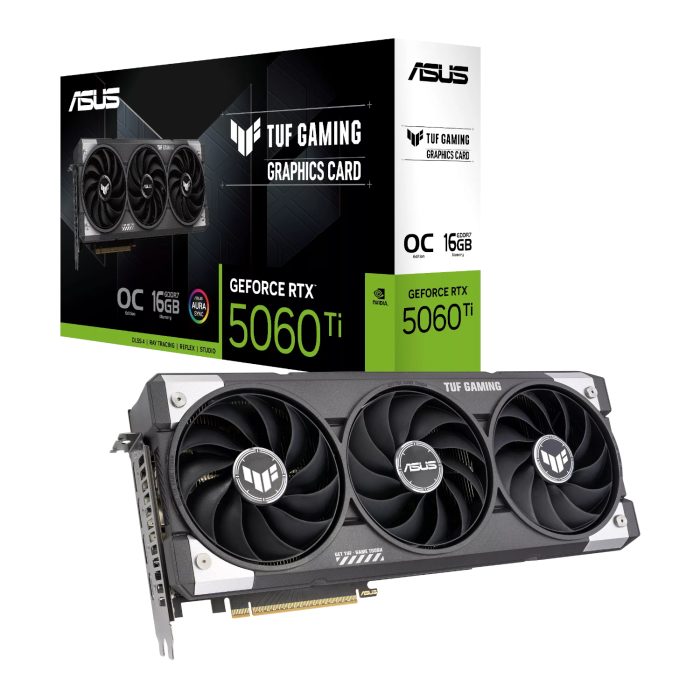 ASUS TUF Gaming GeForce RTX 5060 Ti | 16GB GDDR7 | 2692MHz Boost | PCIe 5.0 | 4K+ Gaming - New - Image 1