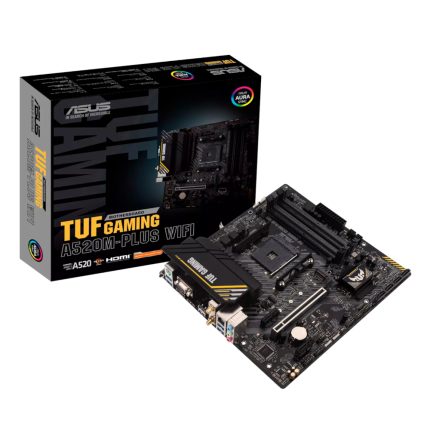 ASUS TUF Gaming A520M-Plus WiFi | AMD AM4 Socket | A520 Chipset | 128GB DDR4 | Wi-Fi 5 - New