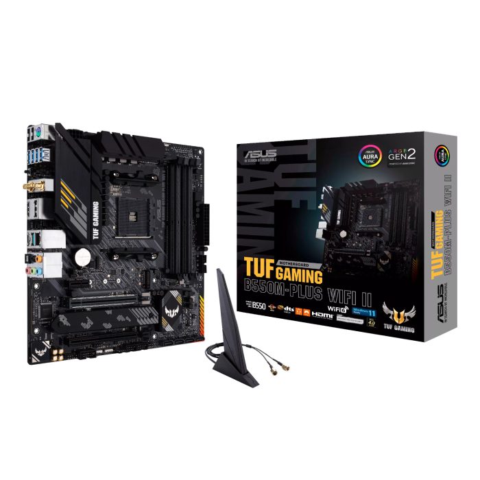 ASUS TUF Gaming B550M-Plus WiFi II | AMD B550 mATX | Wi-Fi 6 & 2.5Gb LAN | DDR4 128GB | Dual M.2 - New - Image 1