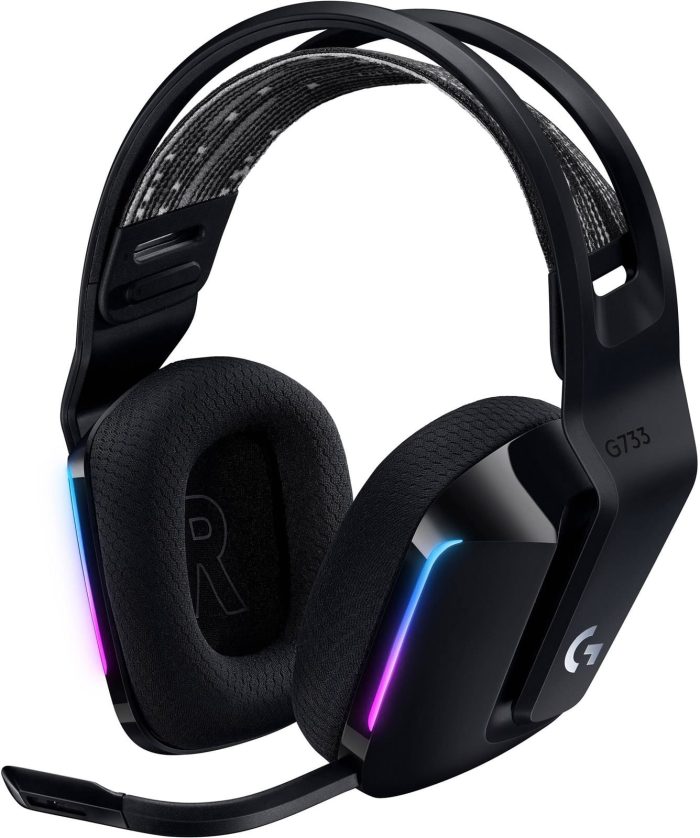 Logitech G733 BLACK | Wireless LIGHTSPEED | RGB Gaming Headset | Suspension Headband - New - Image 2