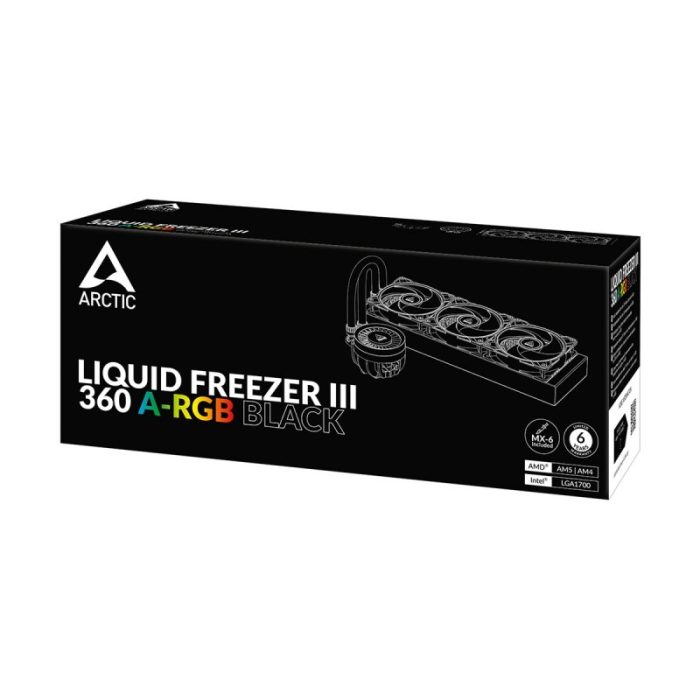 ARCTIC Liquid Freezer III 360 ARGB | 360mm Radiator | ARGB Fans | Pre-Applied MX-6 | Intel & AMD Compatible - New - Image 1