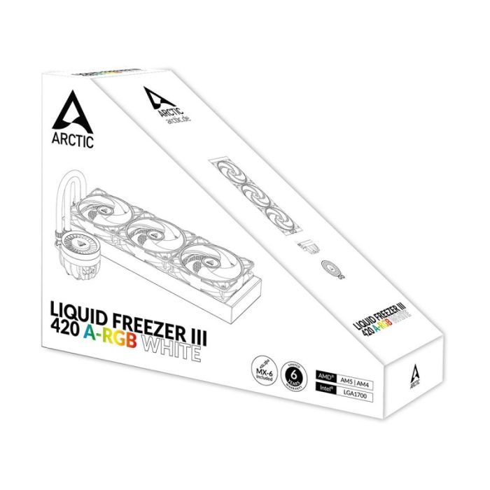 ARCTIC Liquid Freezer III 420 ARGB | 420mm Radiator | ARGB Fans | Intel & AMD Compatible | Pre-Applied MX-6 Thermal Compound - New - Image 1
