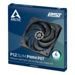 ARCTIC P12 Slim PWM PST | 120mm Case Fan | 15mm Slim Profile | PWM Sharing Technology | 0dB Silent Mode – New