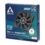 ARCTIC P8 Slim PWM PST | 80mm Slim Fan | 15mm Low-Profile | PWM Sharing Technology | 0dB Silent Mode – New