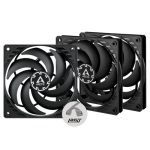 ARCTIC P12 Slim PWM PST | 120mm Slim Fan | 15mm Depth | PWM Sharing Tech | 3-Pack – New