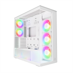 Arctic Xtender White Transparent | High-Airflow Panorama Case | 5 Pre-Installed A-RGB Fans | Dual 420mm Radiator Support – New