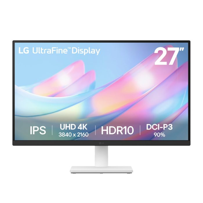 LG UltraFine 27" 4K UHD IPS Monitor - White - Image 1