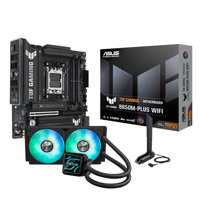 Asus TUF Gaming B850M-PLUS WIFI and Asus Prime LC 240 ARGB Liquid CPU Cooler Bundle - Image 1