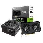 Asus Nvidia GeForce RTX 5050 OC Edition and 750W 80 PLUS Bronze Non-Modular Power Supply Bundle