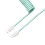 Keychron Coiled Aviator Cable | USB Type-C | Gold-Plated | 136cm Total Length | Mint/Straight – New