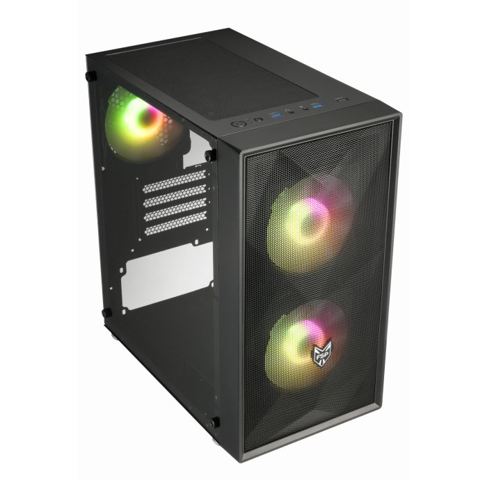 FSP CST130A | Micro-ATX | 3x 120mm RGB Fans | USB 3.0 | 4 Expansion Slots - New - Image 1