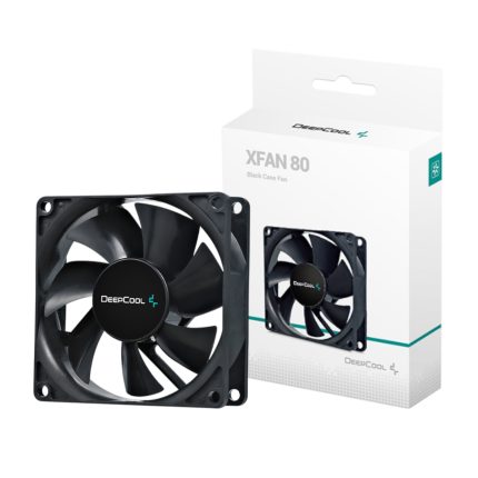 DeepCool XFAN 80mm Case Fan | 1800 RPM | 21.8 CFM Airflow | 20.3dB(A) Quiet | Hydro Bearing - New