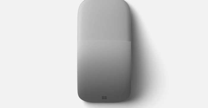 Microsoft Surface Arc Mouse | Compact Bluetooth | Slim Foldable Design | Light Grey - New - Image 1