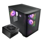 FSP S380 M-ATX ARGB Gaming Chassis + VITA GM 750W PSU Bundle | Micro-ATX Mid Tower | 270° Tempered Glass | 3x ARGB Fans | 750W Gold Modular – New