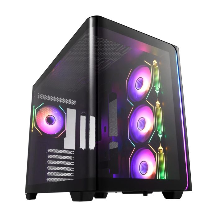 FSP M580 ATX Gaming Chassis | 270° Panoramic Glass | 4x ARGB Fans | 445mm GPU Support | ATX Mid Tower - New - Image 1