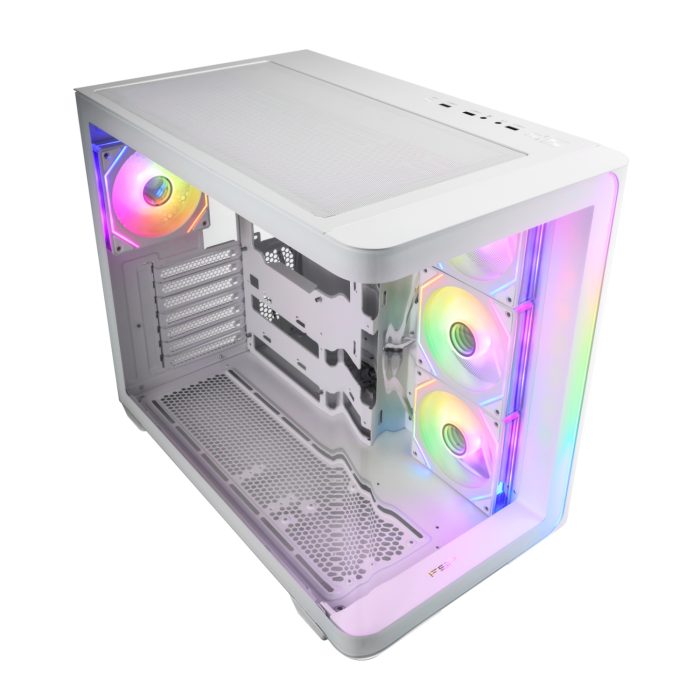 FSP M580 ARGB | ATX Mid Tower | 270° Panoramic Glass | 4x ARGB Fans | USB Type-C - New - Image 1