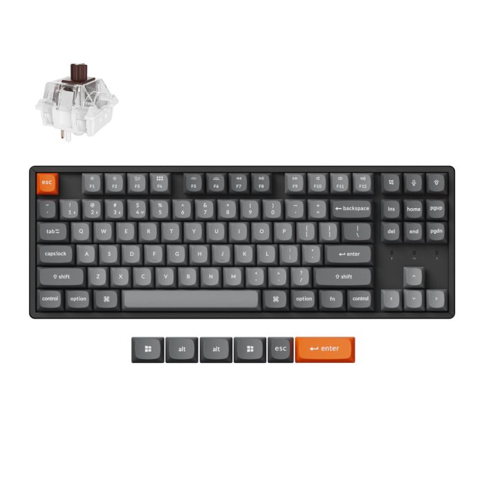 Keychron K8 Max QMK | 80% TKL Layout | 2.4GHz & Bluetooth 5.1 | Brown Switches | 4000mAh Battery - New - Image 1