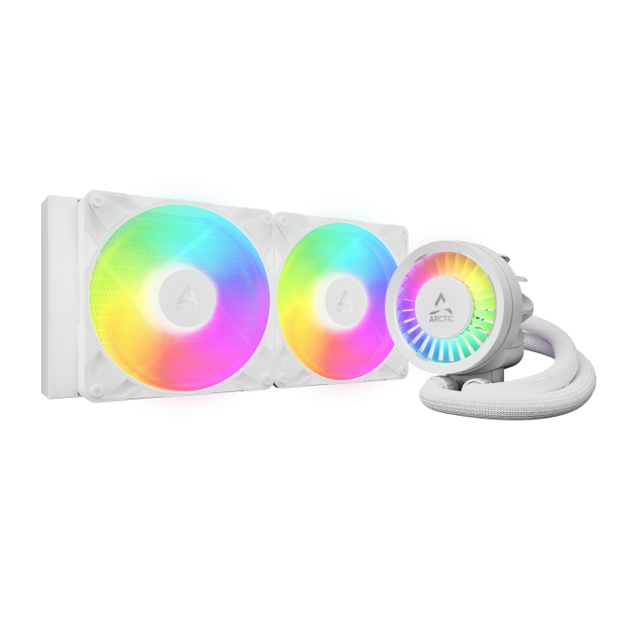 Arctic Liquid Freezer III Pro 280 ARGB | 280mm AIO Cooler | Dual P12 Pro Fans | Integrated VRM Fan | White - New - Image 1