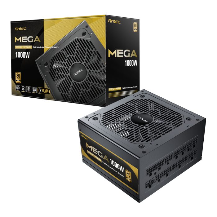 Antec MEGA 1000W | 80 PLUS Gold | ATX12V3.1 & PCIe 5.1 | Fully Modular | 120mm HDB Fan - New - Image 1