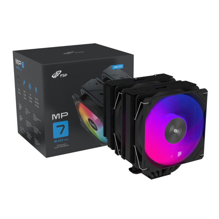 FSP MP7-BA | 120mm PWM ARGB | 6 Heat Pipes | FDB Bearing | Intel & AMD Compatible - New - Image 1