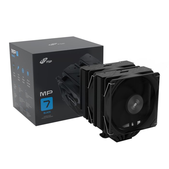 FSP MP7-B | 120mm PWM Fan | 6 Copper Heat Pipes | Intel & AMD Compatible | FDB Bearing - New - Image 1