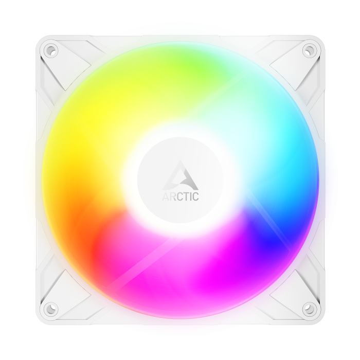 P14_Pro_Reverse_ARGB_white_rainbow_g01-1 ARCTIC P14 Pro Reverse ARGB | 14cm Fan | 2650 RPM PWM | ARGB Gen2 | Fluid Dynamic Bearing - New - Image 1