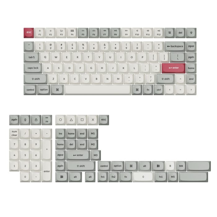 PBT-52_Keychron-Double-Shot-PBT-OSA-Full-Set-Keycap-Set-–-Retro_wr_01a Keychron Double-Shot PBT OSA Keycap Set | MX Style Stem | 1.3mm Thickness | Retro Colour | ANSI Layout - New - Image 1