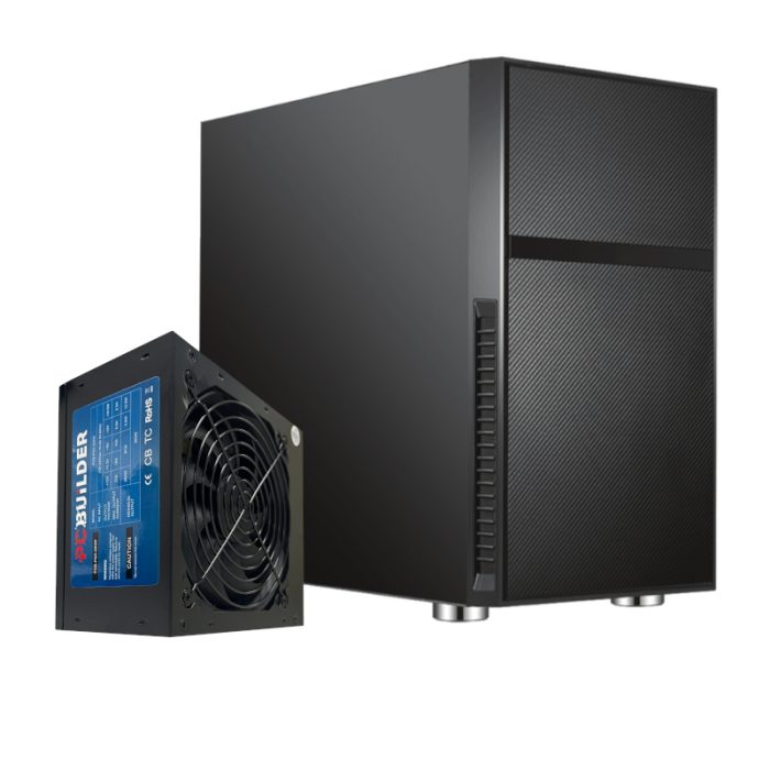 PCBuilder Black Box | Micro-ATX Chassis | 300W PSU | Micro-ATX & Mini-ITX - New - Image 1