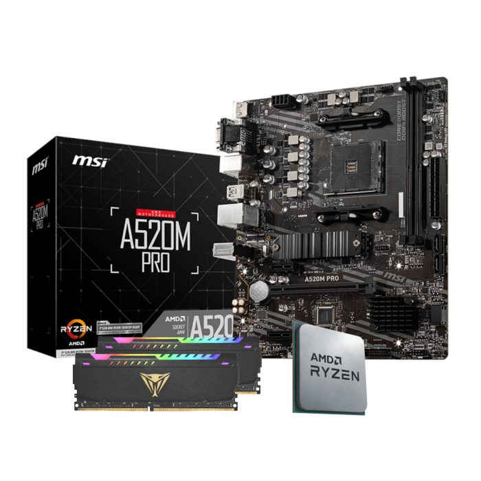 PCBuilder LEVEL UP Core Upgrade Kit | AMD Ryzen 5 5600XT | 6-Core 4.7GHz | 16GB DDR4 3600MHz | MSI A520M Motherboard - New - Image 1