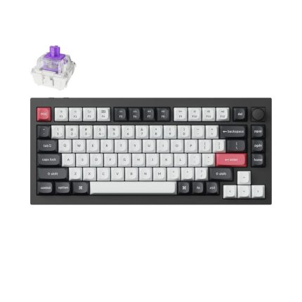 Keychron Q1H HE QMK Wireless Keyboard | Hall Effect Switches | Tri-Mode Connectivity | RGB Backlit | 4000mAh Battery – New